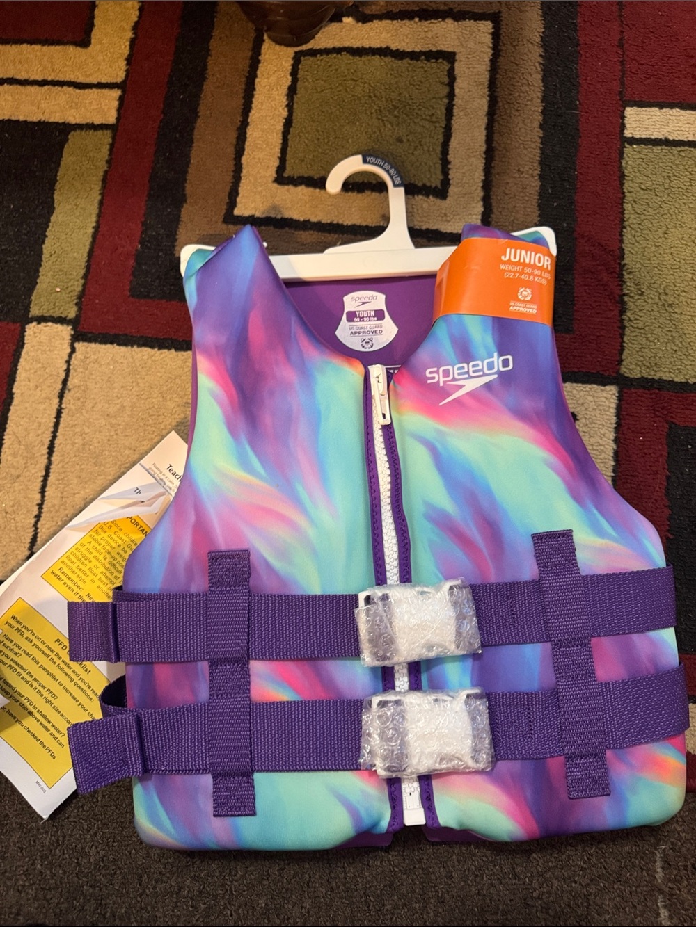 Speedo Junior Tie-Dye Purple Aqua Swim Vest